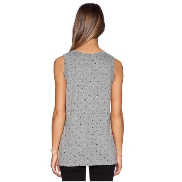 Current/Elliott The Muscle Tee Heather Grey Polka Star - S - Picture 3 of 7